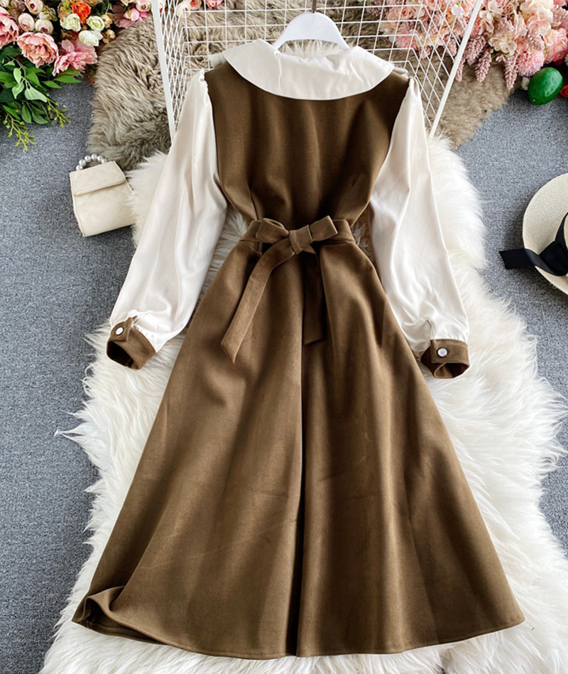 Süßes langärmliges Kleid Mode Mädchenkleid 980