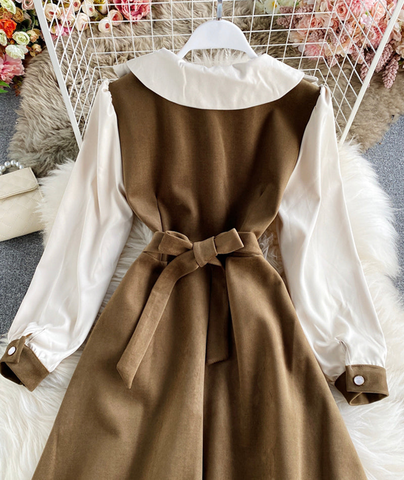 Süßes langärmliges Kleid Mode Mädchenkleid 980