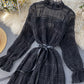 Einzigartiges langärmliges Kleid aus Tüll Modekleid 969