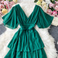 Lovely A line v neck chiffon dress  940