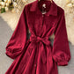 Stylish A line long sleeve dress  952