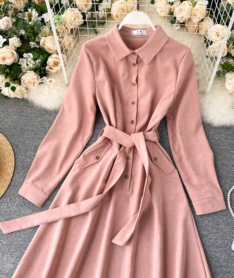 Cute A line shirt dress  935