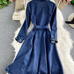 Dress A line long sleeve dress  981