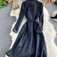 Dress A line long sleeve dress  981