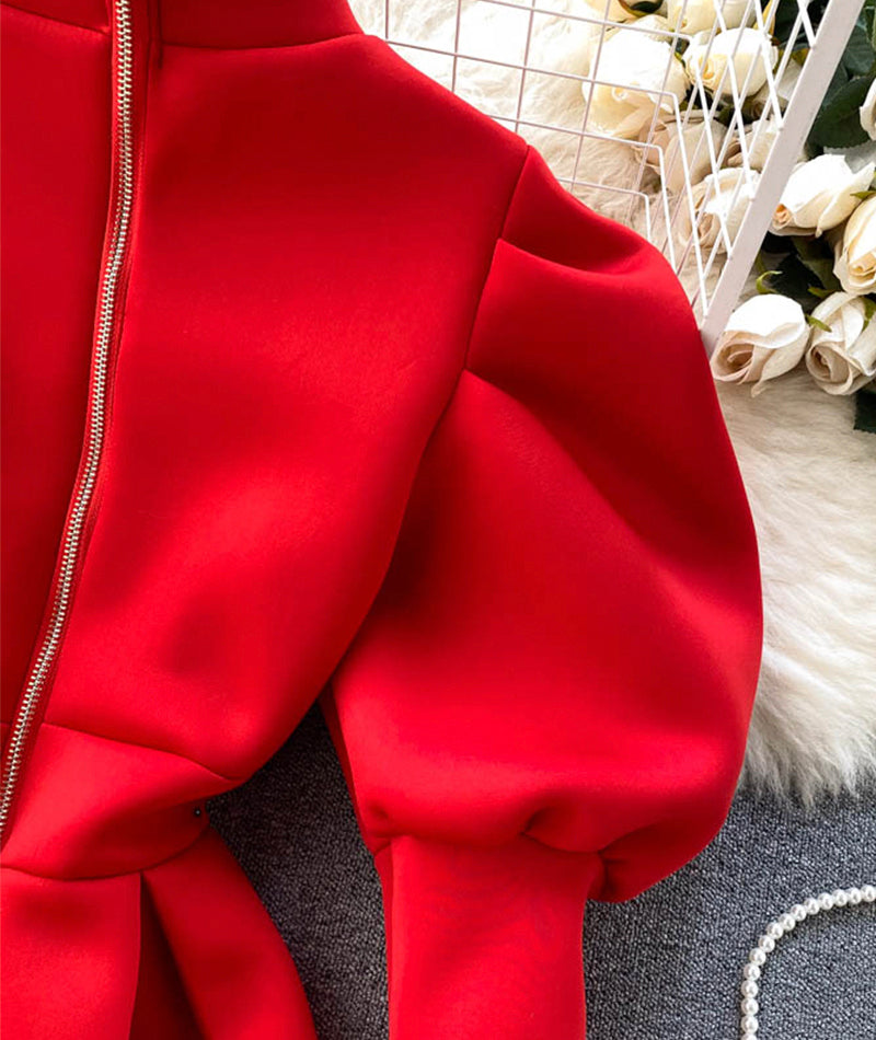Süßes Kleid mit Puffärmeln 938
