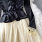 Retro A line velvet dress long sleeve dress  959