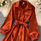 Stylish A line long sleeve dress  952