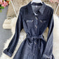 Dress A line long sleeve dress  981