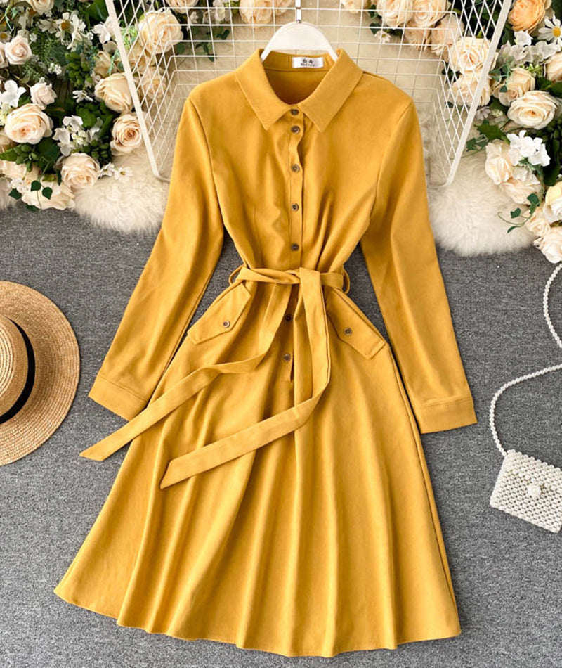 Cute A line shirt dress  935