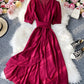 Simple v neck short sleeve dress fashion dress  939
