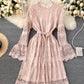 Cute lace long sleeve dress lace dress  968