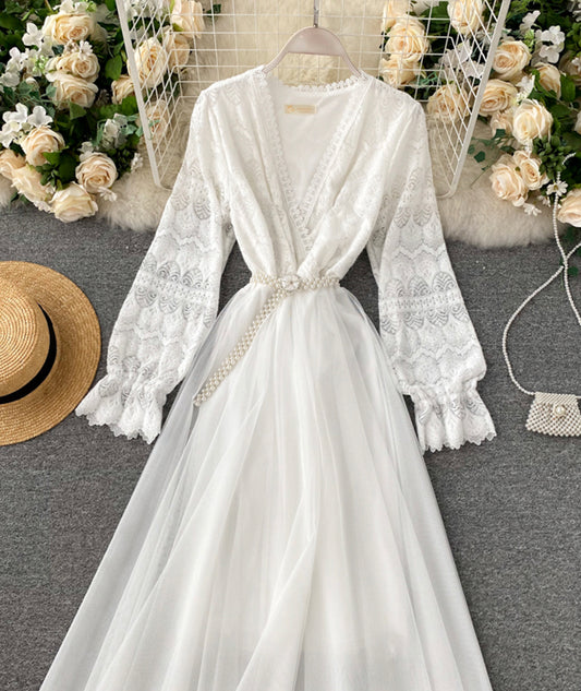 Robe de bal longue en tulle bleu robe de soirée bleue 971