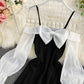 Cute bow short dress long sleeve dress  921