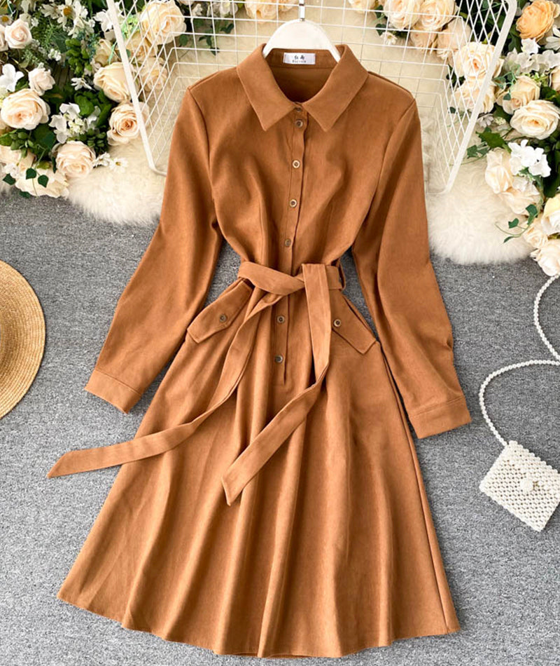 Cute A line shirt dress  935