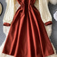 Robe mignonne à manches longues en coupe A, robe tendance 928