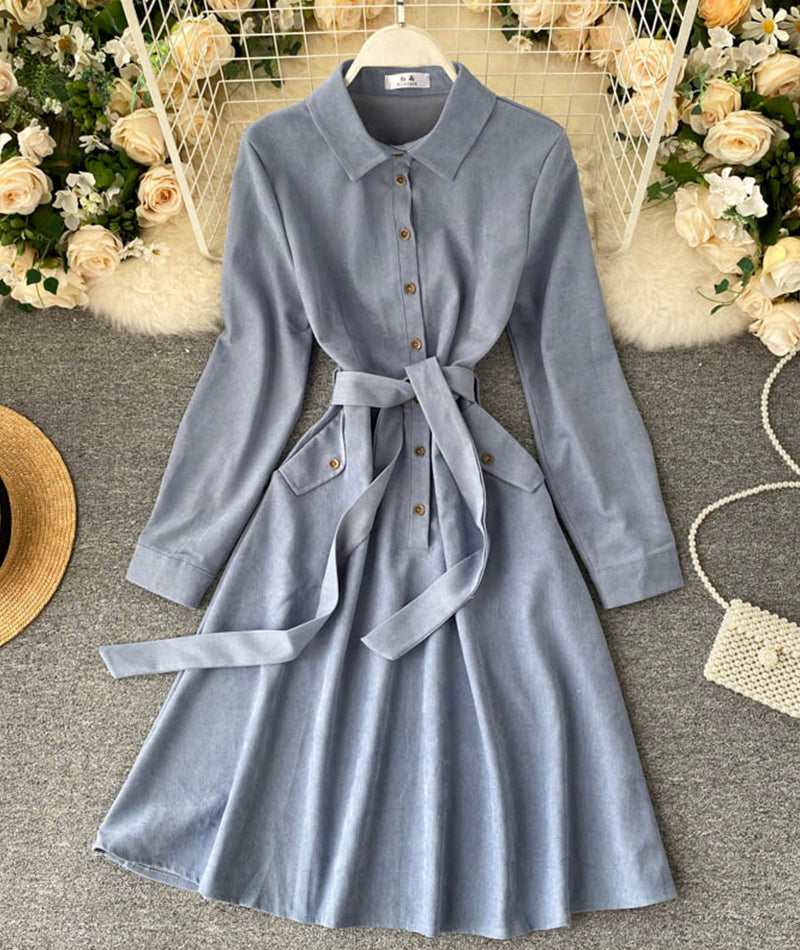 Cute A line shirt dress  935