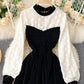 Cute A line stitching dress  919