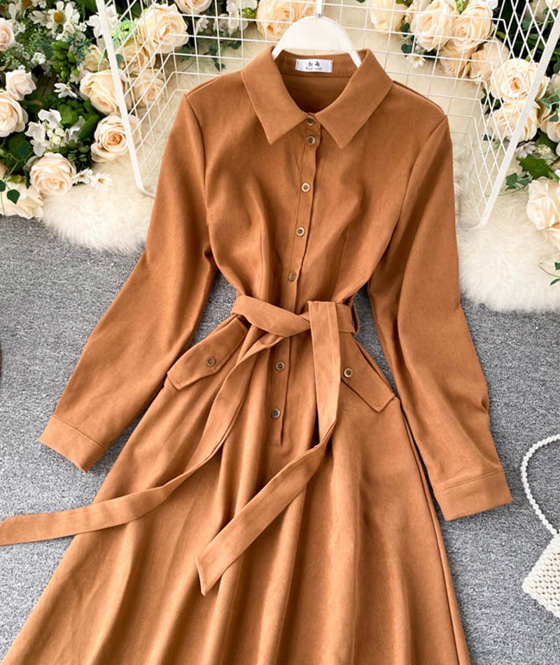 Cute A line shirt dress  935