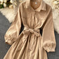 Stylish A line long sleeve dress  952