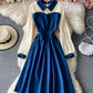 Robe mignonne à manches longues en coupe A, robe tendance 928