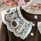 Lovely A line corduroy dress long sleeve lace dress  924