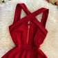 Sexy A line backless dress short dress  894