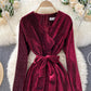 Elegant v neck velvet dress fashion dress  892