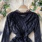 Stylish v neck sequins short dress party dress  906