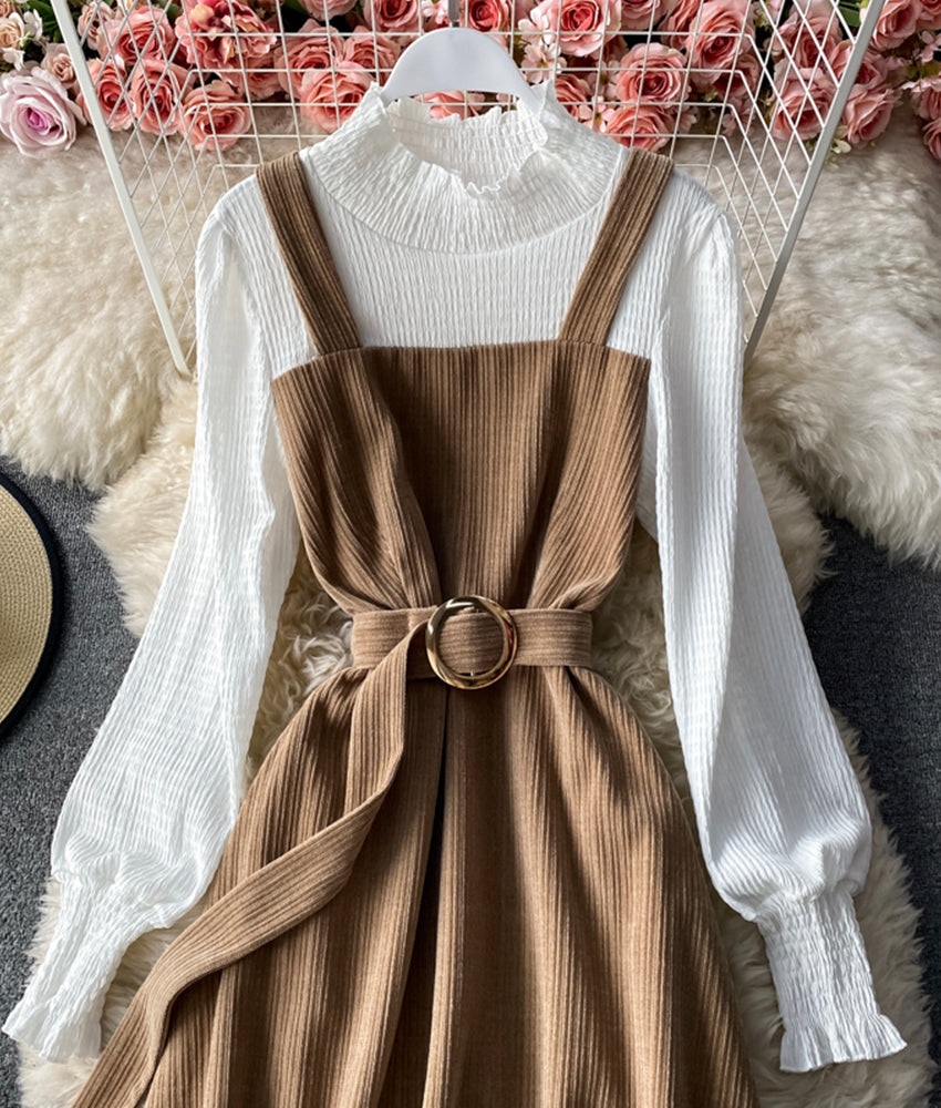 A line patchwork dress  885