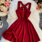 Sexy A line backless dress short dress  894