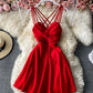 Robe mini-robe trapèze mignonne et tendance 911
