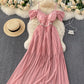 Stylish lace off shoulder dress  918