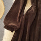 Stylish corduroy long sleeve dress  891