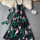 Stylish A line floral pattern dress  883
