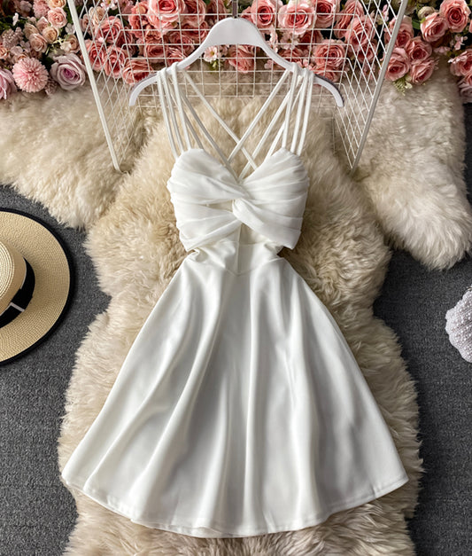 Robe mini-robe trapèze mignonne et tendance 911