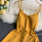 Einfaches A-Linien-Kleid mit V-Ausschnitt, modisches Kleid 888