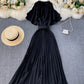 Cute A line round neck dress off shoulder dress  893