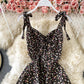 Cute A line floral dress short dress  875