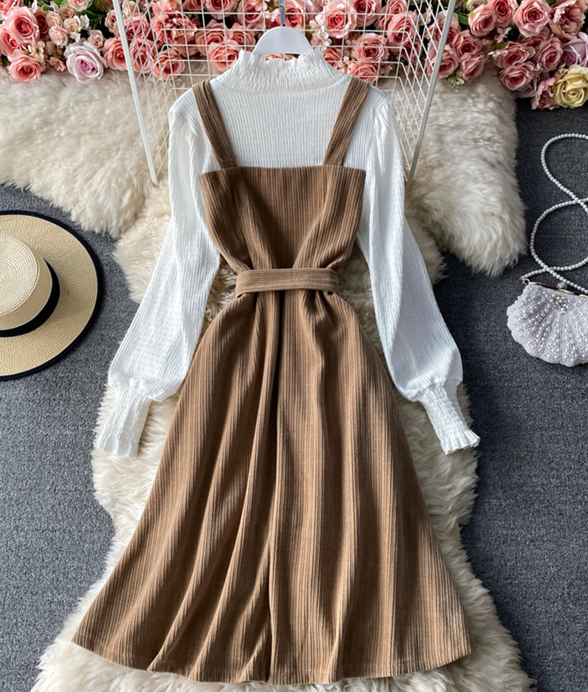 A line patchwork dress  885