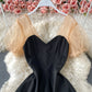 Cute A line black dress  870