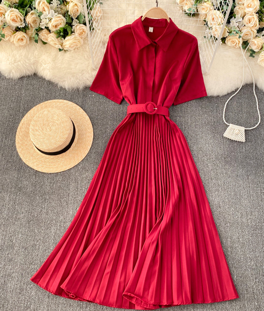 Simple A line dress fashion dress  881