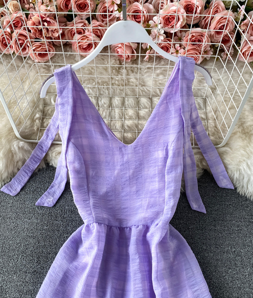 Süßes kurzes Kleid in A-Linie Modekleid 879