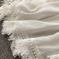 White A line lace dress v neck dress  871
