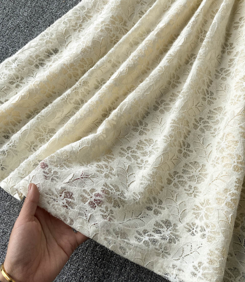 Champagne v neck lace dress fashion dress  847
