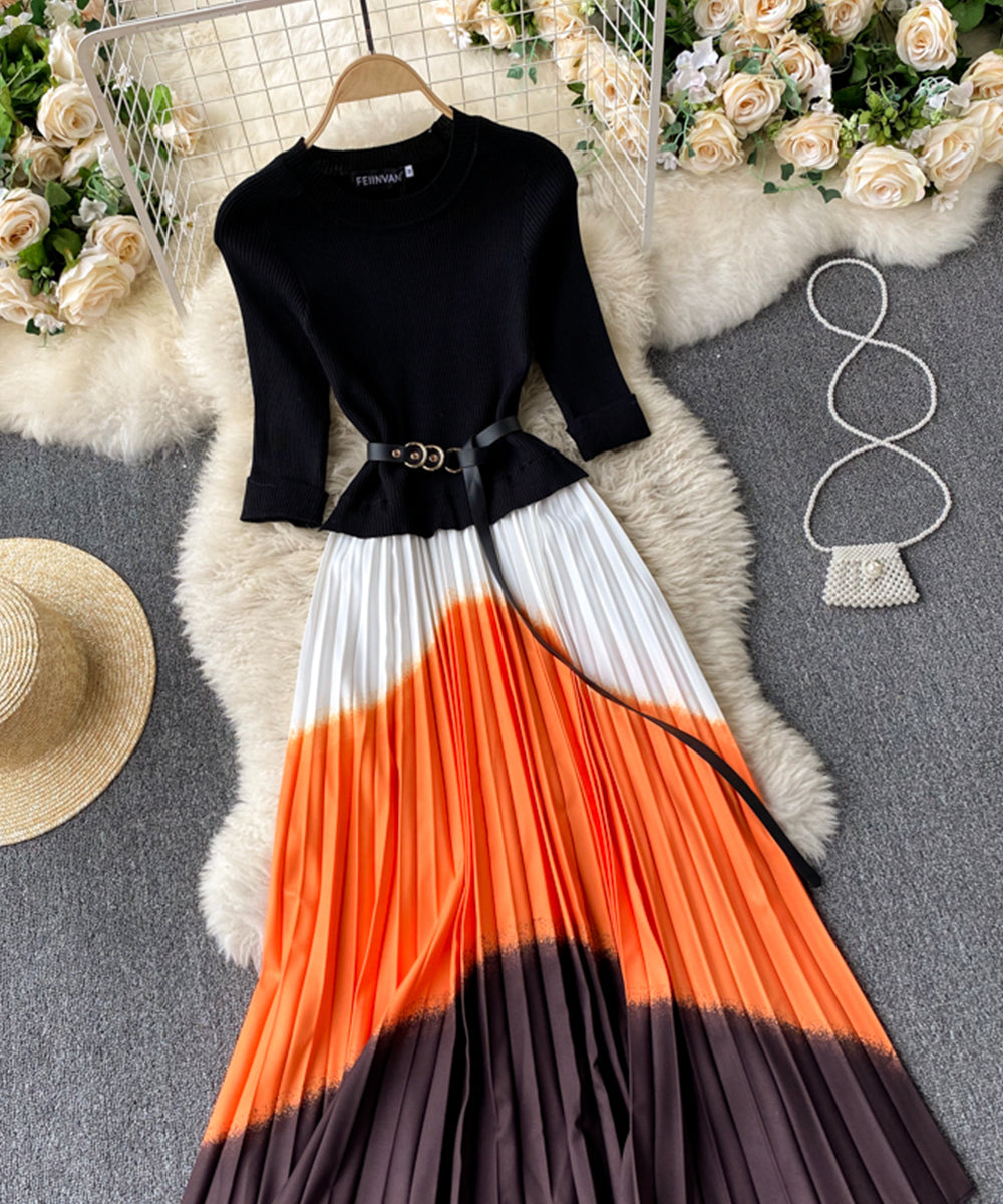 Stylish A line long dress  836
