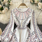 Süßes langärmliges Kleid in A-Linie 832