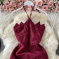 Burgundy off shoulder dress  781