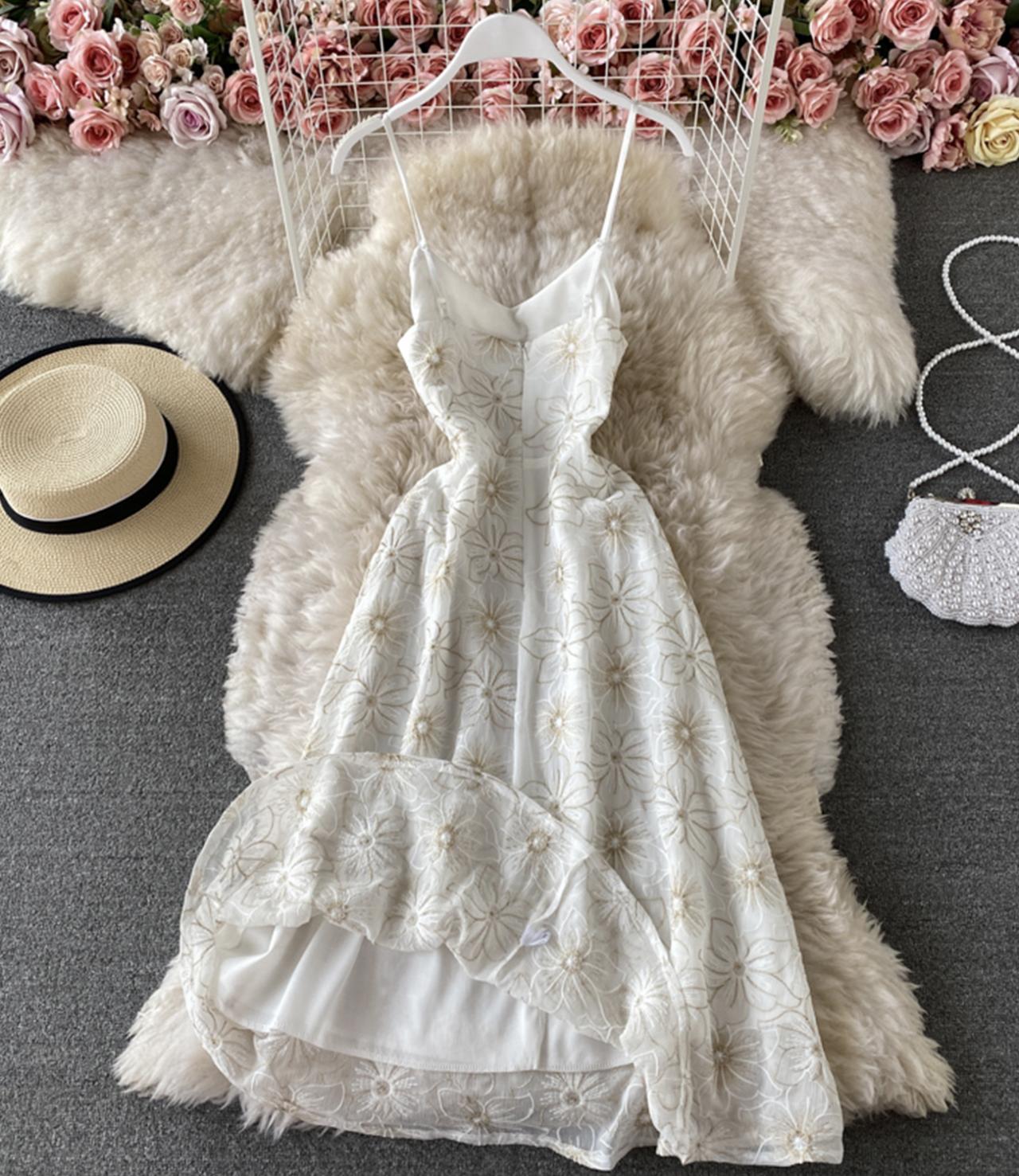 Cute A line floral dress fashion dress  837