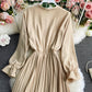 A line chiffon dress long sleeve dress  846