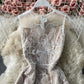 Cute lace long A line dress fashion dress  802